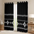 thumbnail image 2 of Erosebridal Bohemian Aztec Black Out Curtains,Boho Tribal Exotic Style Curtains Pack of 2 (42x63 Each) For Men Women,Black White, 2 of 7