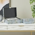 thumbnail image 2 of DecMode Abstract Handmade Mosaic Storage Multi Colored Mother of Pearl Shell Decorative Box, 2 Count, 2 of 9