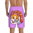 thumbnail image 2 of Balery Corgi In Sushi Roll Men's Cotton Knit Pajama Shorts Waistband & Pockets,Short Pajama Pants-XX-Large, 2 of 8