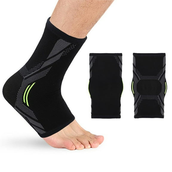 Bienvenido 2Pcs Ankle Brace Knitted Stretch Compression Support Sleeve for Women Men Sports Fitness Running Sprained Ankle Joint Discomfort Plantar Fasciitis