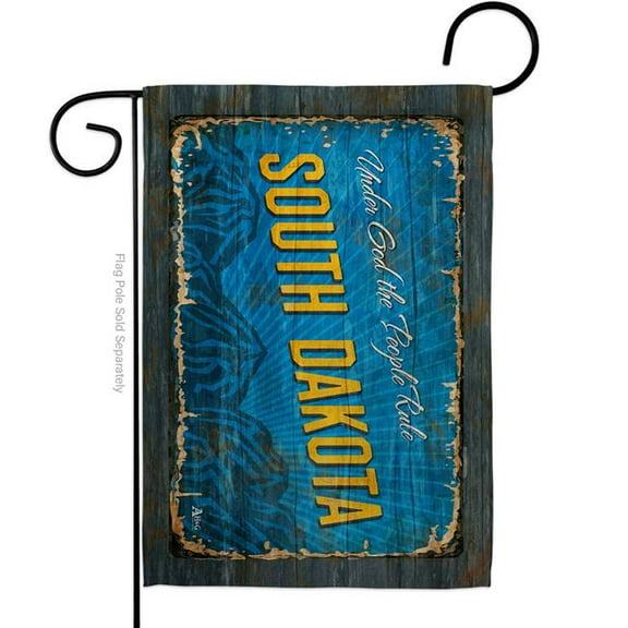 Americana Home & Garden G142986-BO 13 x 18.5 in. South Dakota Vintage American State Garden Flag with Double-Sided Horizontal House Decoration Banner Yard Gift