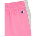 thumbnail image 2 of Champion Girls’ Side Taped French Terry Shorts, Sizes 7-16, 2 of 3