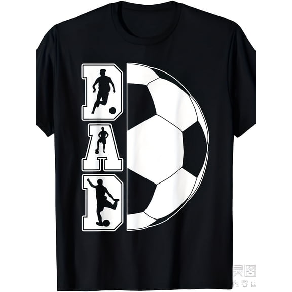 Retro Soccer Dad Graphic T-Shirt - Funny Men's Football Father's Day Tee - Athletic Silhouette Sports Apparel for Men