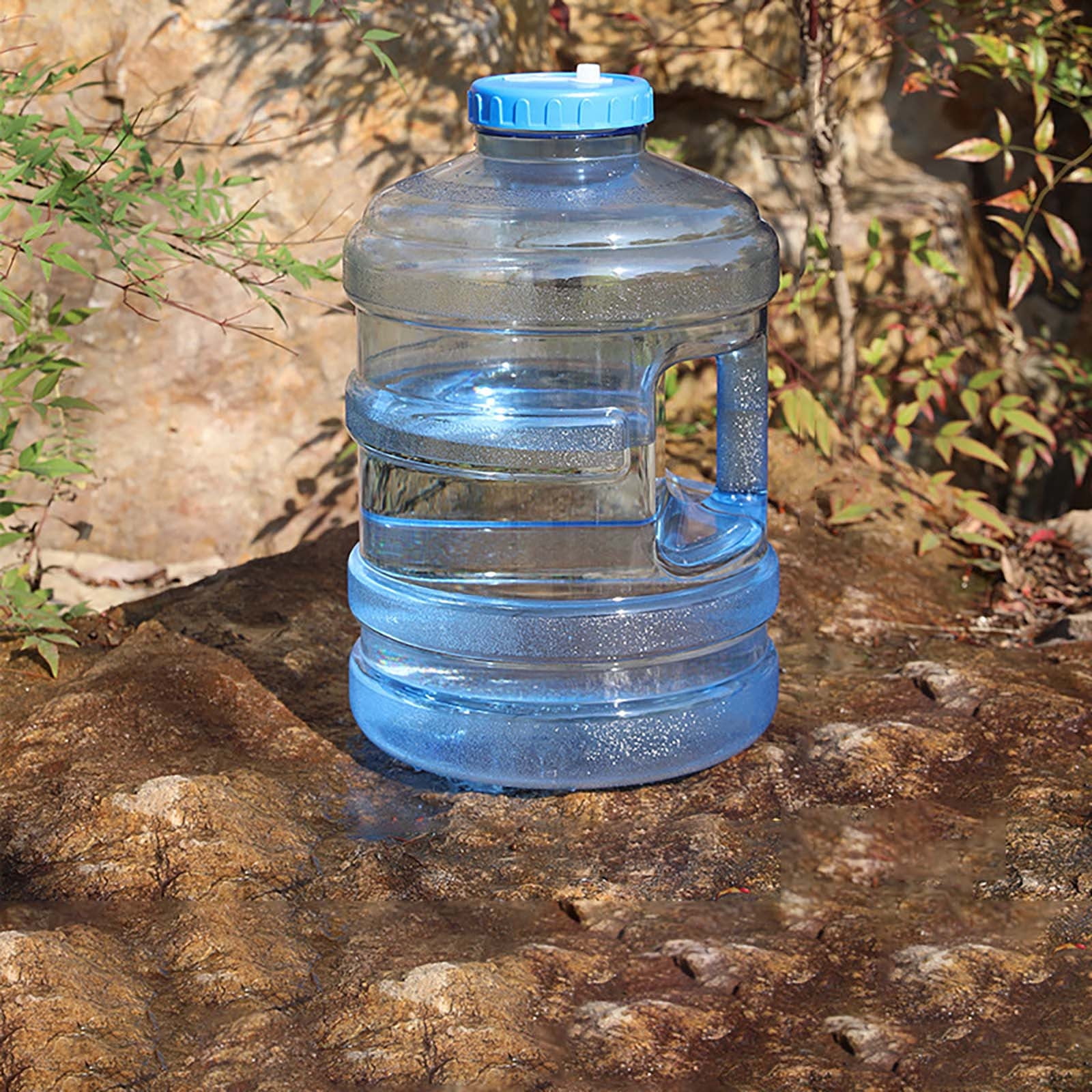 Camping Water Jug 5 Gallons with Faucet Transparent BPA Free Water Storage Container, Outdoor Water Tank with Handle for Hiking Sports Emergency Drinking Water Supply and Home Use