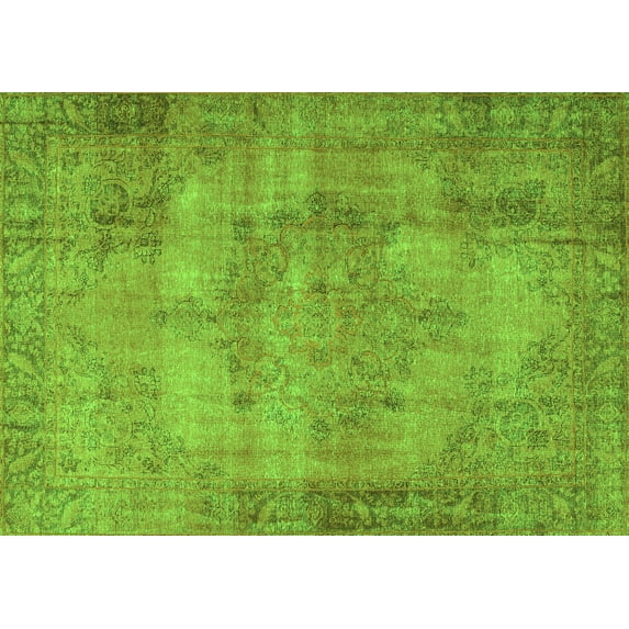 Ahgly Company Indoor Rectangle Persian Green Traditional Area Rugs, 5' x 8'
