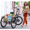 thumbnail image 3 of Gocio Electric Tricycle for Adults, Peak 500W Motor Electric Trike 48V 10.4AH UL2849 Battery, Cargo Motorized Tricycle, Shimano 7 Gears 3-Wheel Electric Bike for Adults & Seniors, 3 of 13