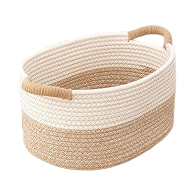 Rope Woven Baskets for Organizing Woven Rope Storage Basket Modern Baskets Small 35cmx25cmx13cm