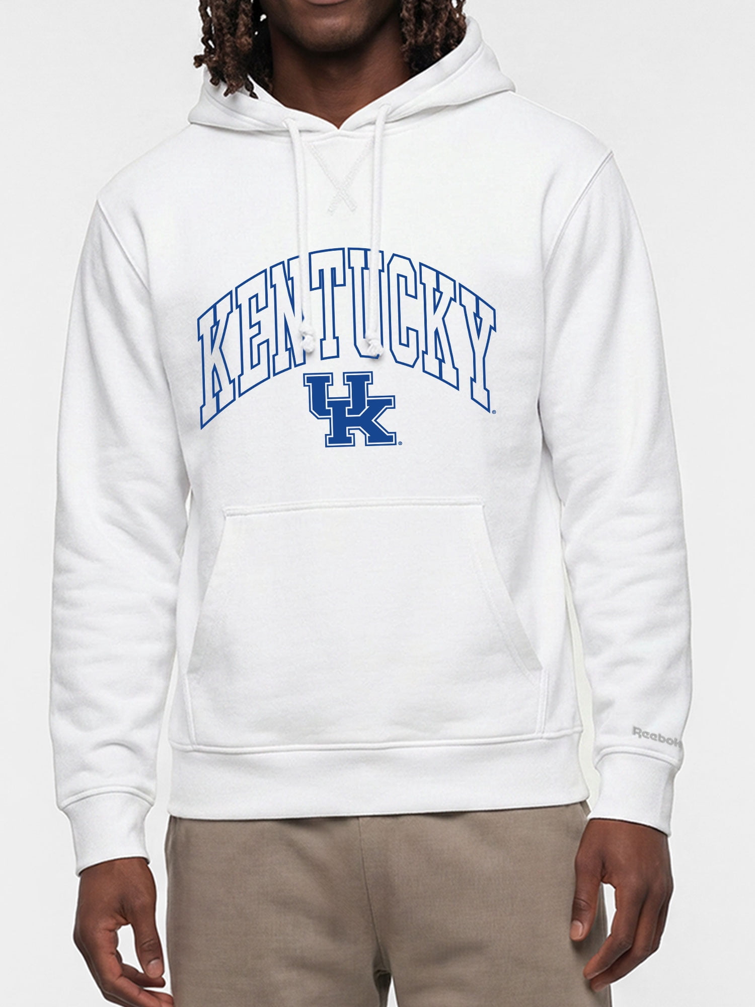 Kentucky Wildcats Reebok Mens White Hooded Sweatshirt