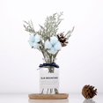 thumbnail image 2 of 1 Juego de flores secas, jarrón decorativo de cristal transparente para jardín de primavera Flor de cinta azul, 2 of 8