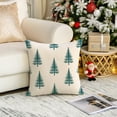 thumbnail image 3 of Christmas Tree Pillow Covers 20x20 Inch Set of 2 Xmas Winter Decorative Throw Pillow Cover White Trees Decoration Holiday Farmhouse Pillow Case for Home Sofa Christmas Decor Red, 3 of 6