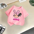 thumbnail image 4 of Ropa infantil de Disney Mickey, camiseta de algodón de moda de verano para niñas, camiseta divertida de dibujos animados para niños y niñas, camiseta de manga corta, 4 of 5