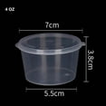 kjfeif [50 Sets 4 oz Small Plastic Containers with Lids Portion