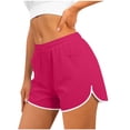 thumbnail image 2 of Sexlip Women's Double Layer Athletic Shorts High Waisted Split Side Running Workout Bottoms with Inner Lining Pink S, 2 of 6