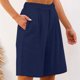 thumbnail image 2 of Pantalones de Algodón para las Mujeres Lino de Color Sólido de Verano de Ajuste Suelto, Bolsillos de Hendidura Lateral de Pierna Recta, 2 of 8