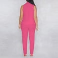 thumbnail image 4 of Riforla Women's Casual Fashion Commuting Pants Small Suit Two Piece Set 2 Piece Sets for Women Hot Pink XL, 4 of 6