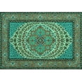 thumbnail image 1 of Ahgly Company Machine Washable Indoor Rectangle Persian Turquoise Blue Traditional Area Rugs, 4' x 6', 1 of 4