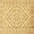 thumbnail image 1 of Ahgly Company Indoor Square Medallion Brown Traditional Area Rugs, 5' Square, 1 of 4