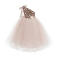 thumbnail image 2 of Ekidsbridal One-Shoulder Sequin Tutu Flower Girl Dresses for Junior Prom Dancing Fashion Wedding Reception Toddler 182 4, 2 of 3