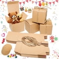 thumbnail image 1 of Caja De Regalo de Papel Kraft, Cajas De Carton Regalo Pequeñas Bricolaje Embalaje Cajas Kraft con Cuerda Cáñamo para Chocolate, Joyería, Bodas, Artículos Fiestas, 1 of 4