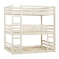 thumbnail image 1 of Lit Superposé Triple en Bois Massif - Blanc, 1 of 5