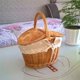 thumbnail image 3 of Cesta de mimbre Cestas de picnic Cesta de mimbre tejida con tapa y asa, 3 of 7