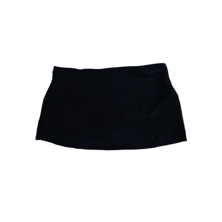Island Escape Women's La Palma Crossover Swim Skirt (12, Black)