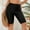 #056-Black, variant on Swim Shorts for Woman with Mesh Panel, Solid Color, Slimming High-Waisted Design for Beach, Pool and Vacation