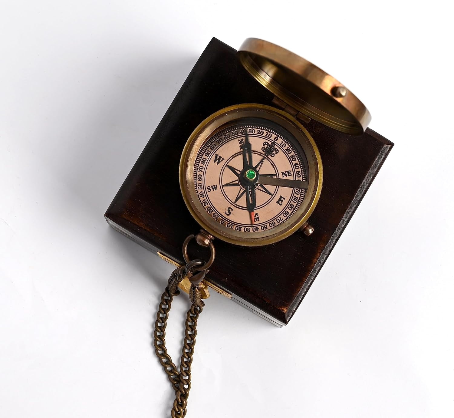 Indian Nautical Instruments Engraved Compass, Customized Brass Compass for Anniversary, Birthday, Graduation Day, Confirmation Gift, Valentine Gift, Parting Gift, Sailor Gift