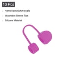 thumbnail image 3 of 10pack Straw Cover Cap, Rose Red Silicone Straw Tips Cover Fits 8mm/0.31 Drinking Straws, 3 of 6
