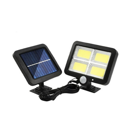 

Solar Motion Sensor Light Outdoor COB LED 3 Working Mode Adjustable Solar Panel Wired Solar Powered Security Flood Lights for Indoor Use Wall Yard Garage Garden 128COB