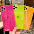 thumbnail image 2 of Neon Fluorescent Color Phone Cases For iphone 15 16 14 13 12 11 Pro Max Mini X XR XS 7 8 Plus SE 2020 Fully protected soft cover 4 For iPhone 12 Mini, 2 of 5