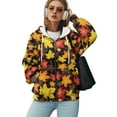 thumbnail image 5 of COEQINE Women's Long Sleeve Hoodie Oversized Sweatshirts Lemon and Flower Green Print Fashion Casual Wear Full Zipper Y2K Jacket Fall Outfits Tops with Pockets, S, 5 of 7