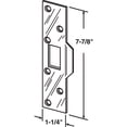 thumbnail image 2 of Maximum Security Latch Strike, 1-1/4 in. x 7-7/8 in., Steel, Brass Plated, 2 of 2