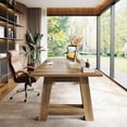 thumbnail image 4 of Tribesigns 70.5" Executive Desk, Large Office Computer Desk with Thickened Frame for Home Office, Rustic Brown, 4 of 6