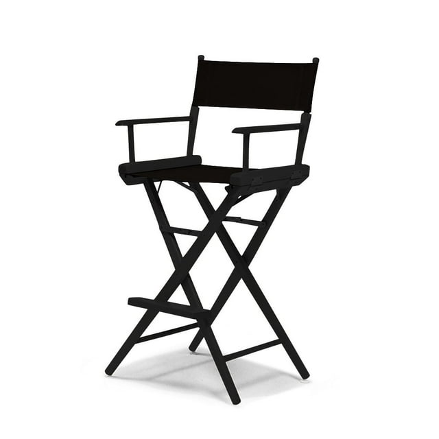 Telescope Casual World Famous Bar Height Director Chair, Navy with Varnish Frame