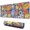 Halloween Cute Icons-2, variant on Long Mouse Pads for Desk,Halloween Cute Icons on Pink Pattern Desk Mats on Top Of Desks, Desk Mouse Pad Extra Large with 3mm Non-Slip Base and Stitched Edge for Gaming,Office,Work,Home 31.5"x11.8"