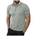 thumbnail image 1 of Ramiter Golf Polo Men's Short Sleeve Advantage Solid Pique Polo Grey,M, 1 of 5