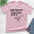 thumbnail image 2 of Kids Detroit Motor City T-shirt, Youth Kids Boy Girl T-Shirt, Detroit Shirt, Michigan Shirt, Light Pink, Large, 2 of 4