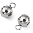 thumbnail image 2 of 20Pcs 304 Stainless Steel Tube Bails Loop Bails Rondelle Bail Beads Stainless Steel Color Tube Beads Charm for DIY Jewelry Making Bracelets Necklaces Craft Accessories 9x5x6mm, 2 of 4