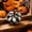 C, variant on Simulated Velvet Fabric Pumpkin Decoration for Halloween Thanksgiving Fall Home Centerpiece, 1 Count