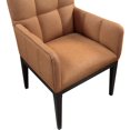 thumbnail image 5 of Meridian Furniture Adrian Cognac Vegan Leather Dining Arm Chair, Set of 2, 5 of 9