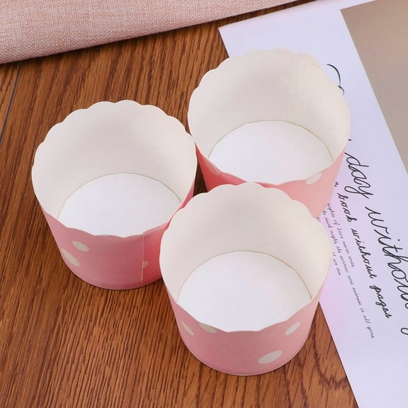 GOOHOCHY Pink Cupcake Cups for Cake Decoration Sturdy and Flexible Paper Baking Cups 50 Pieces