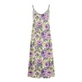 thumbnail image 4 of Generic Women's Summer Maxi Dress Casual V-Neck Sleeveless Bohemian Spaghetti Strap Floral Long Maxi Dress, 4 of 4