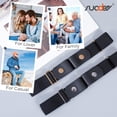 thumbnail image 5 of SUOSDEY No Buckle Belts for Men Women,Nylon Elastic Belts Invisible Buckleless Belt 2 pack, 5 of 8