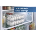 thumbnail image 7 of Clear  Egg Storage Container with Lid, 14-Egg Capacity,  Refrigerator Organizer, Stackable Tray with Handle, Dishwasher Safe, 7 of 7