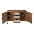 thumbnail image 6 of Llinc Store 2 Door 3 Drawer Cabinet, Accent Storage Cabinet, Suitable for Living Room, Bedroom, Dining Room, Study, Walnut, 6 of 9