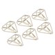 thumbnail image 5 of 100 clips de papel metálicos, proceso de galvanoplastia dorada, clips de papel antioxidantes, antideslizantes con caja de almacenamiento para trabajadores con diamantes, 5 of 5