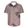 thumbnail image 4 of Wolfast Chemises pour Hommes Manches Courtes Mode Décontractée Boutons Impression Hawaïenne Col Rabattu Chemise Blouse, 4 of 9