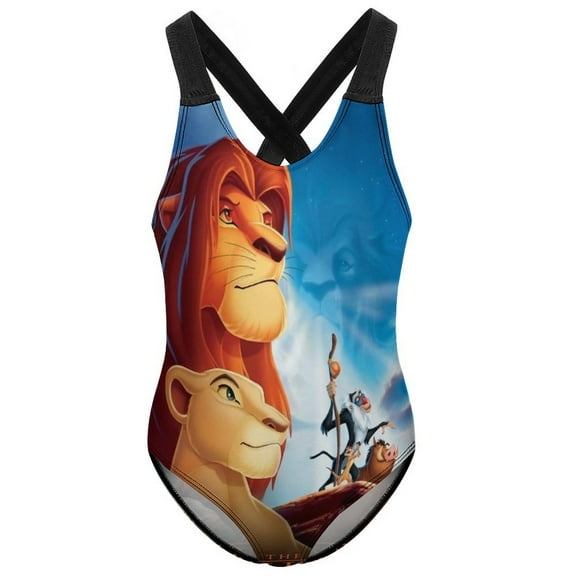 Girls Lion Kin Swimsuit One Piece Bathing Suit for Girls Swimwear