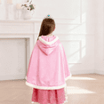 thumbnail image 4 of Favoffer Winter Girls Dress Up Hooded Cape Long Length Elegant Princess Cloaks Big Girl Capes Soft Breathable Party Daily Travel Home 3-12 Years, 4 of 9